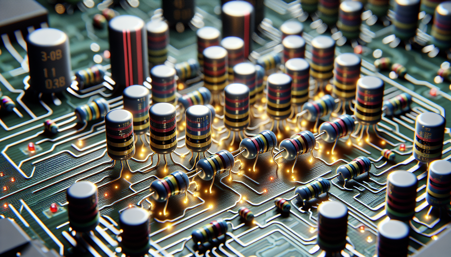 Illustration of fixed resistors in electronic design