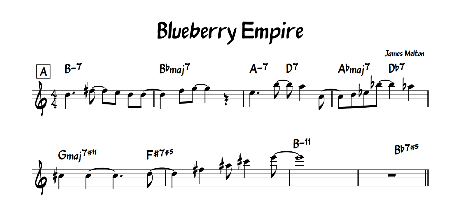 Lead Sheet Jazz tutorial: Lead Sheet Formatted To Have 4 Bars Per System