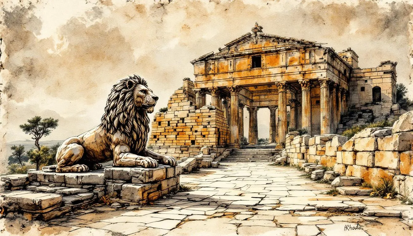 Akropol w Rodos, imponujące stanowisko archeologiczne z widokiem na wyspę Rodos.