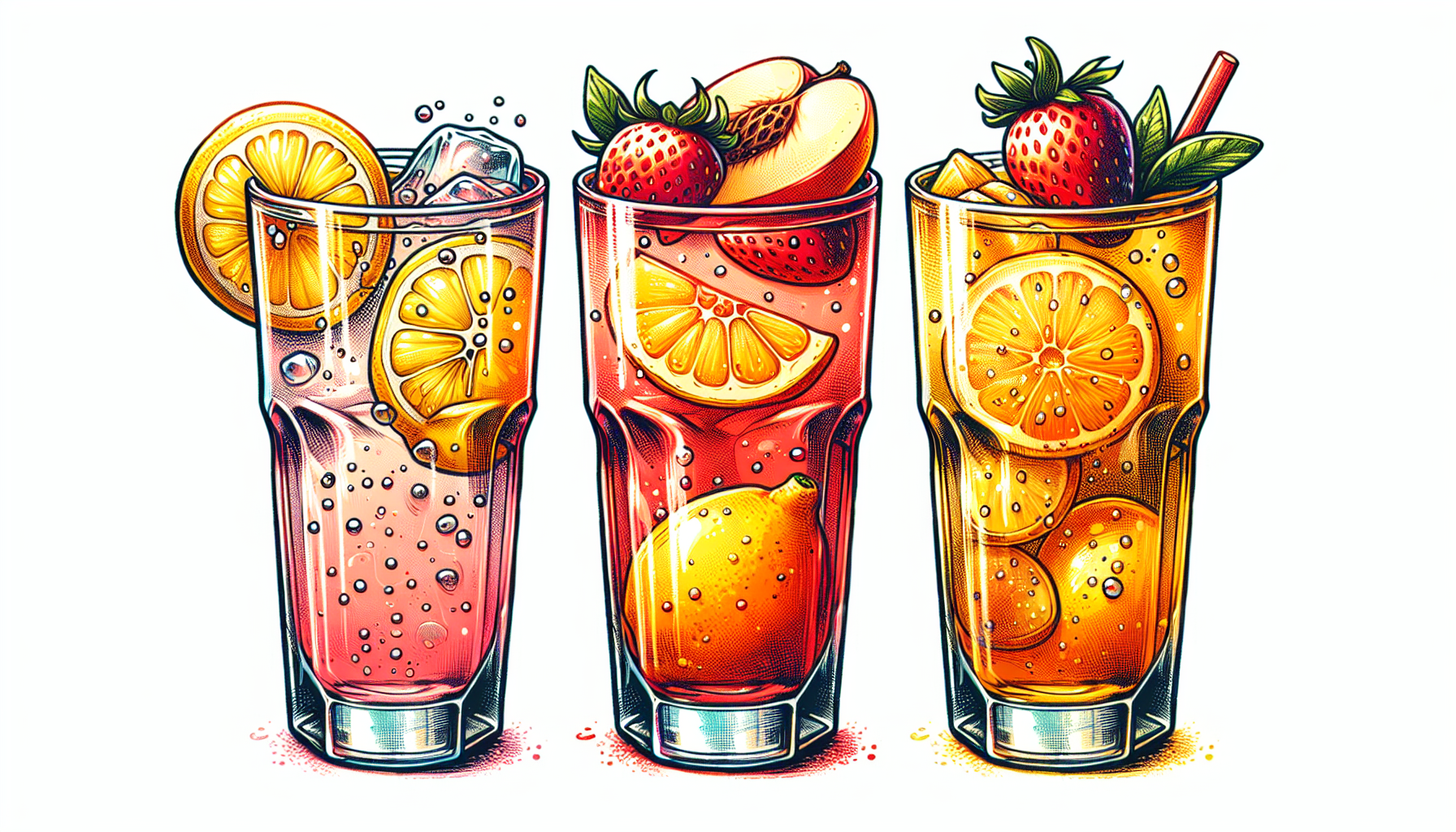 Various refreshing lemonades