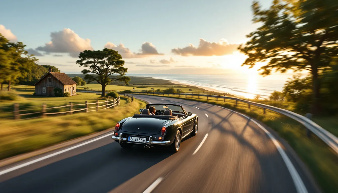 A scenic drive to the Hamptons showcasing the beautiful landscape of Long Island.