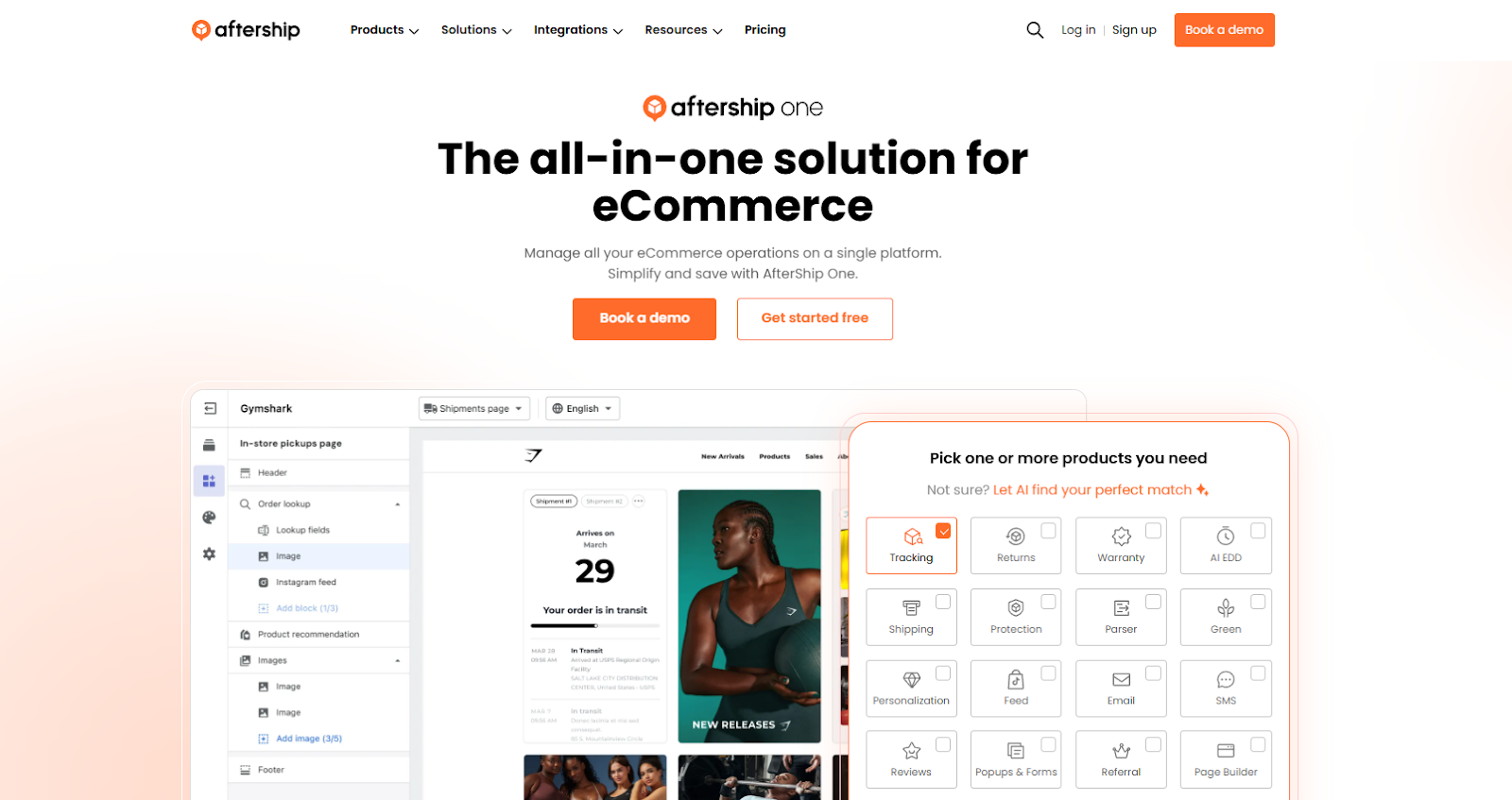 route alternatives: AfterShip homepage