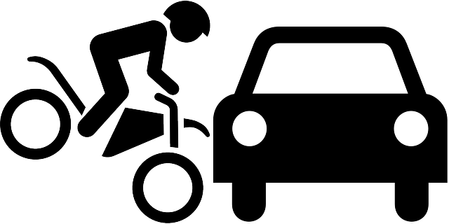 motorcycle, car, crash, pictogram, traffic, cycle, bike, road, bicycle, motorbike, motor, die, hit, wreck, accident, claim, injured, compensation, icon, sign