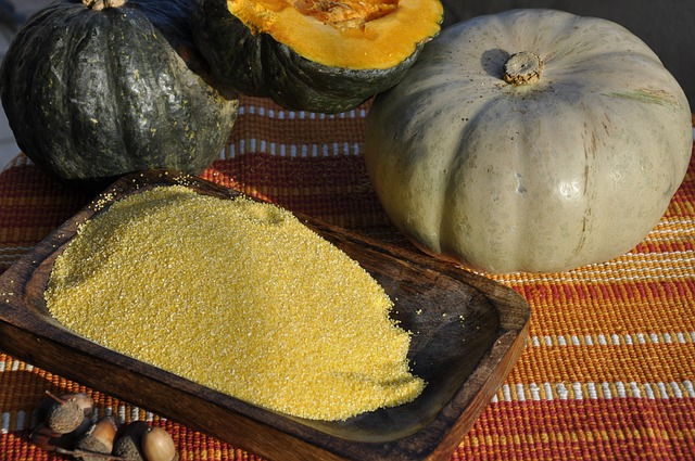 polenta, pumpkins, cornmeal