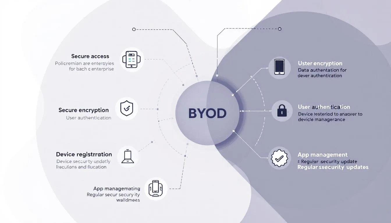 Exemples concrets de politiques BYOD dans diff&eacute;rentes entreprises.