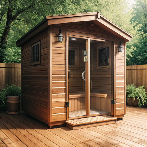 Small backyard sauna for couples.