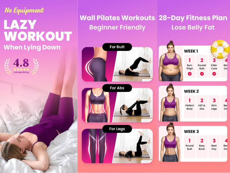 JustFit: Best Overall Free Wall Pilates App - free wall pilates app