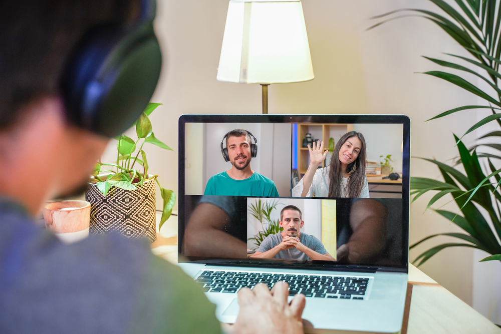 A group of people attending a virtual workshop