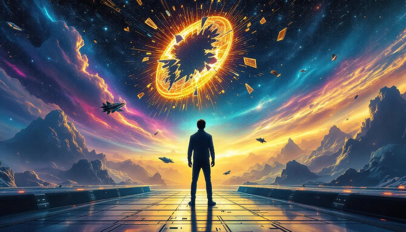 A visual metaphor representing stranded investments, with a person looking at a broken connection symbolizing the impact on users.