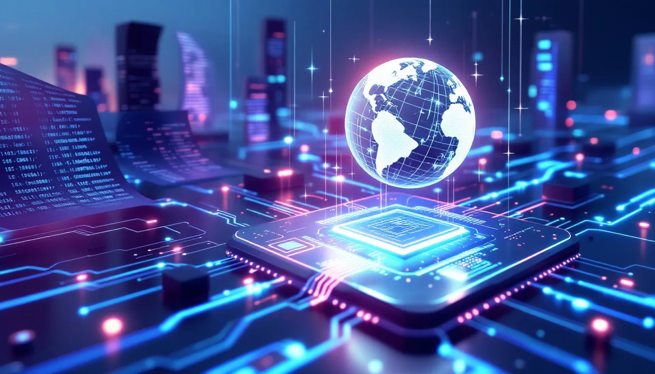 A visual representation of how artificial intelligence can impact the finance industry, showcasing AI technologies in action.
