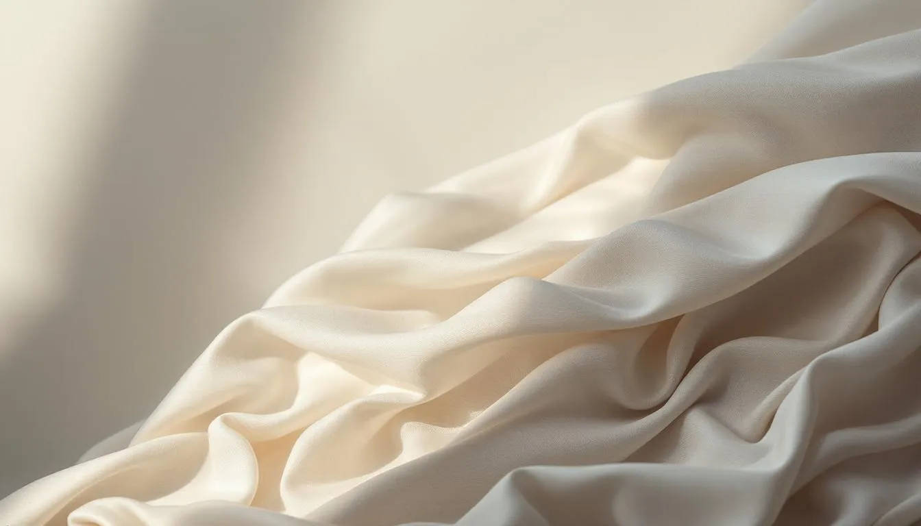 Popular soft fabrics like cotton and silk arranged neatly.