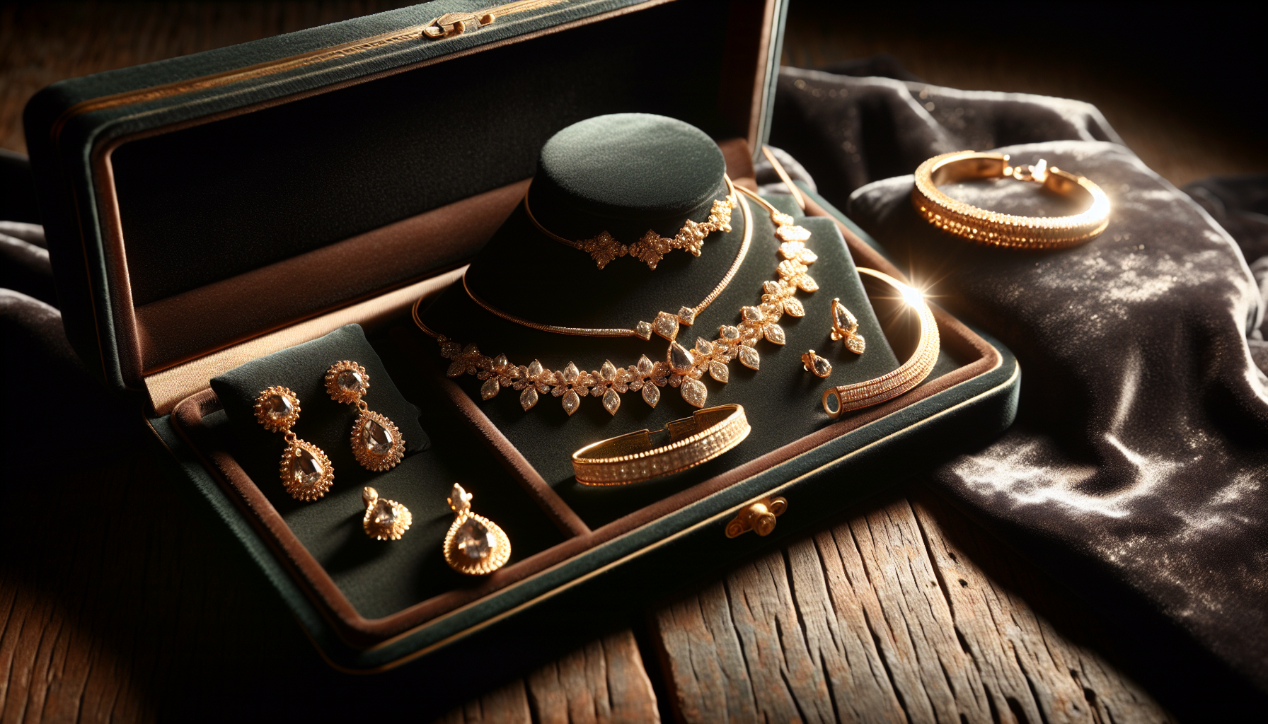 Gold plated jewelry offering affordable luxury