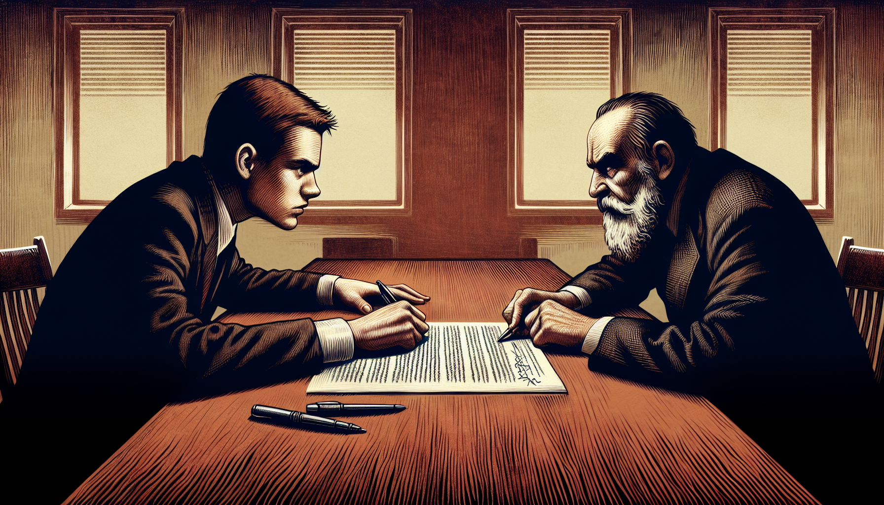 Illustration of a person negotiating with a debt collector