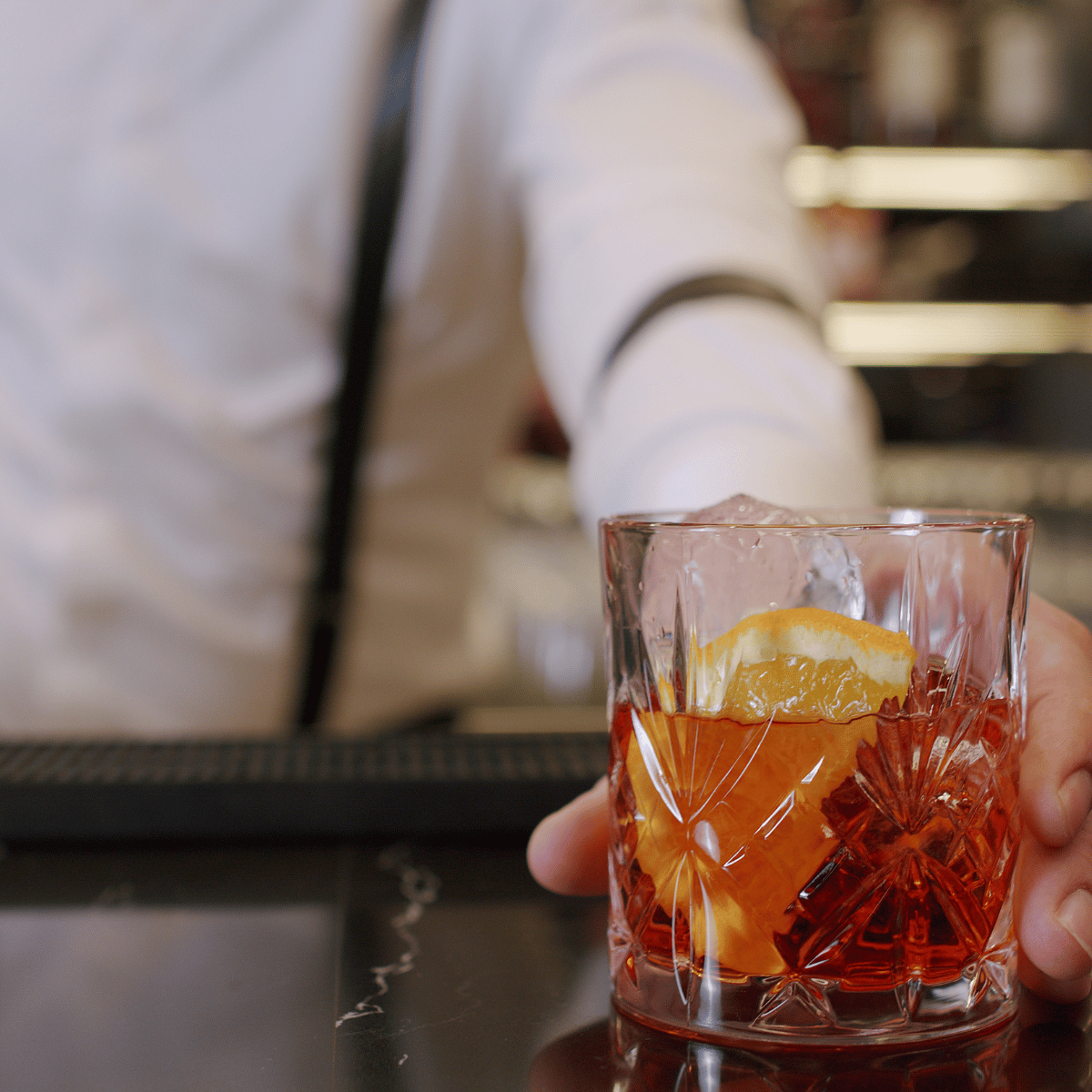 Serving drinks on a cruise ship