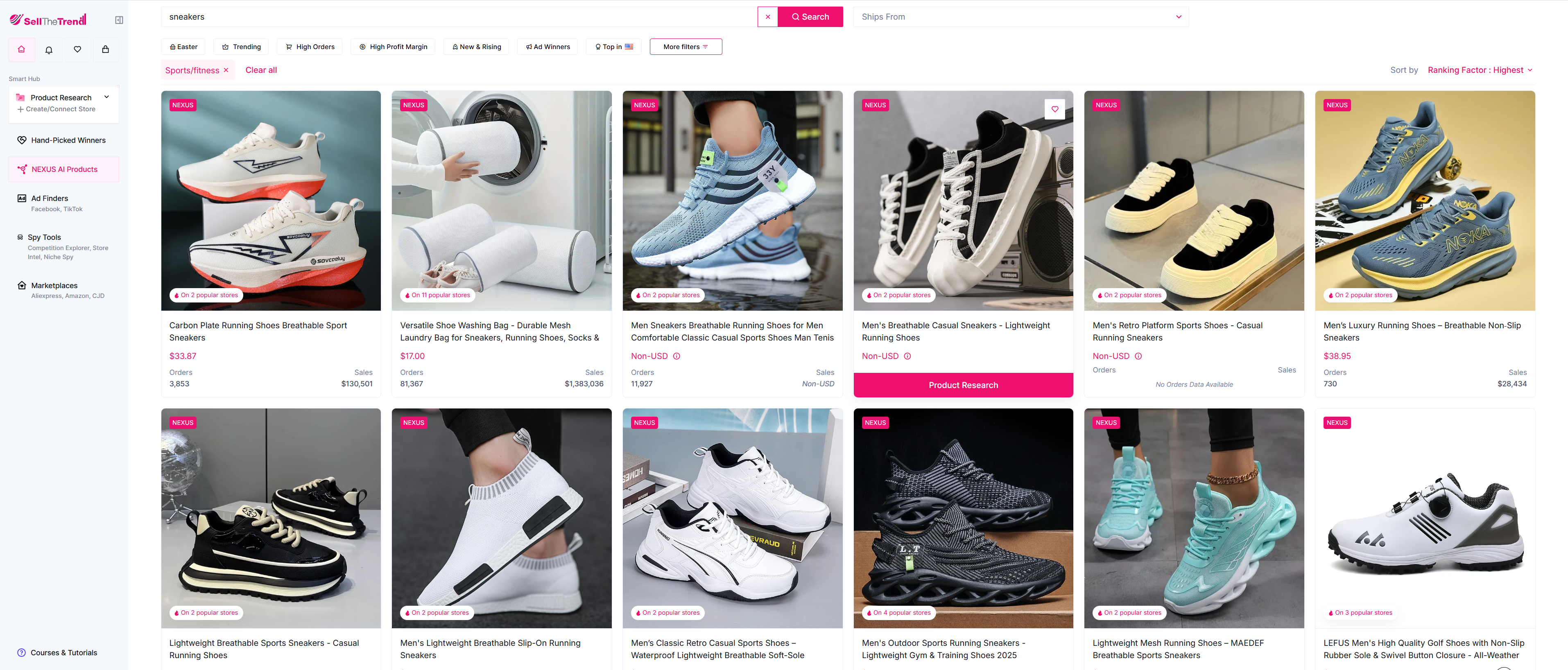 use sell the trend as the best tool for dropshipping shoes