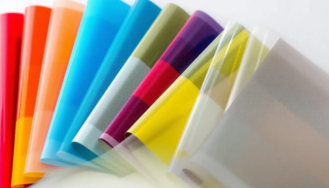 Een kleurenwaaier toont een overzicht van verschillende kleuren en texturen van kozijnfolies, waaronder opties zoals antraciet en crème, die zijn ontworpen voor kunststof kozijnen zoals de Aluplast Ideal 7000. Deze folies bieden niet alleen esthetiek, maar ook duurzame en energie-efficiënte eigenschappen voor de Nederlandse markt.