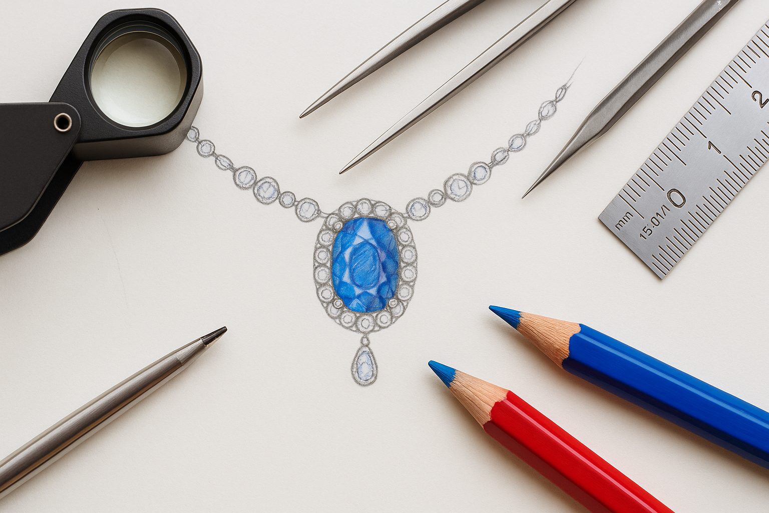 Juvelyro sukurtas eskizas pagal individualu uzsakyma