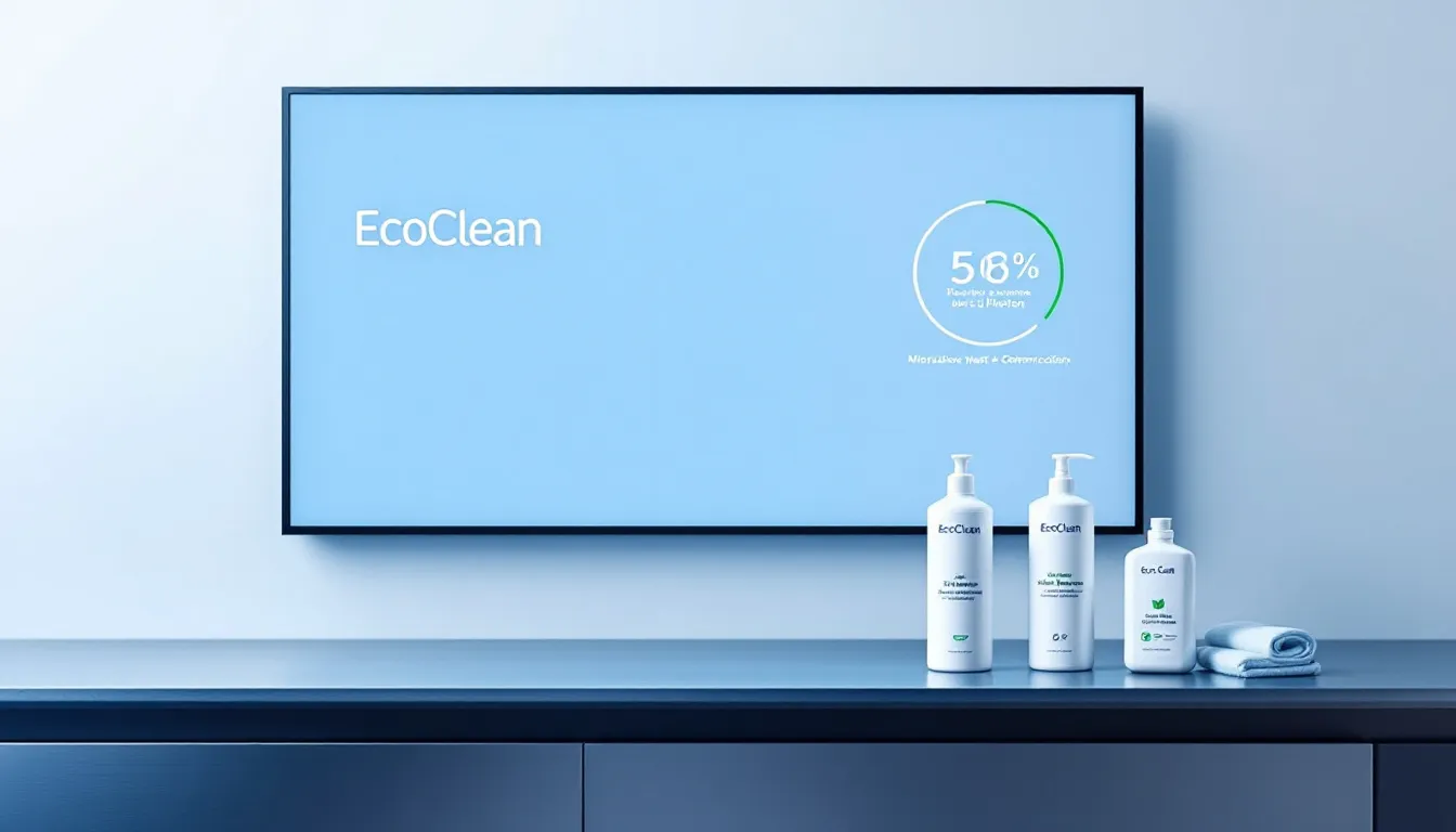 Eco-friendly cleaning products used for deep cleaning services.