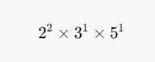 prime factorization of 60 