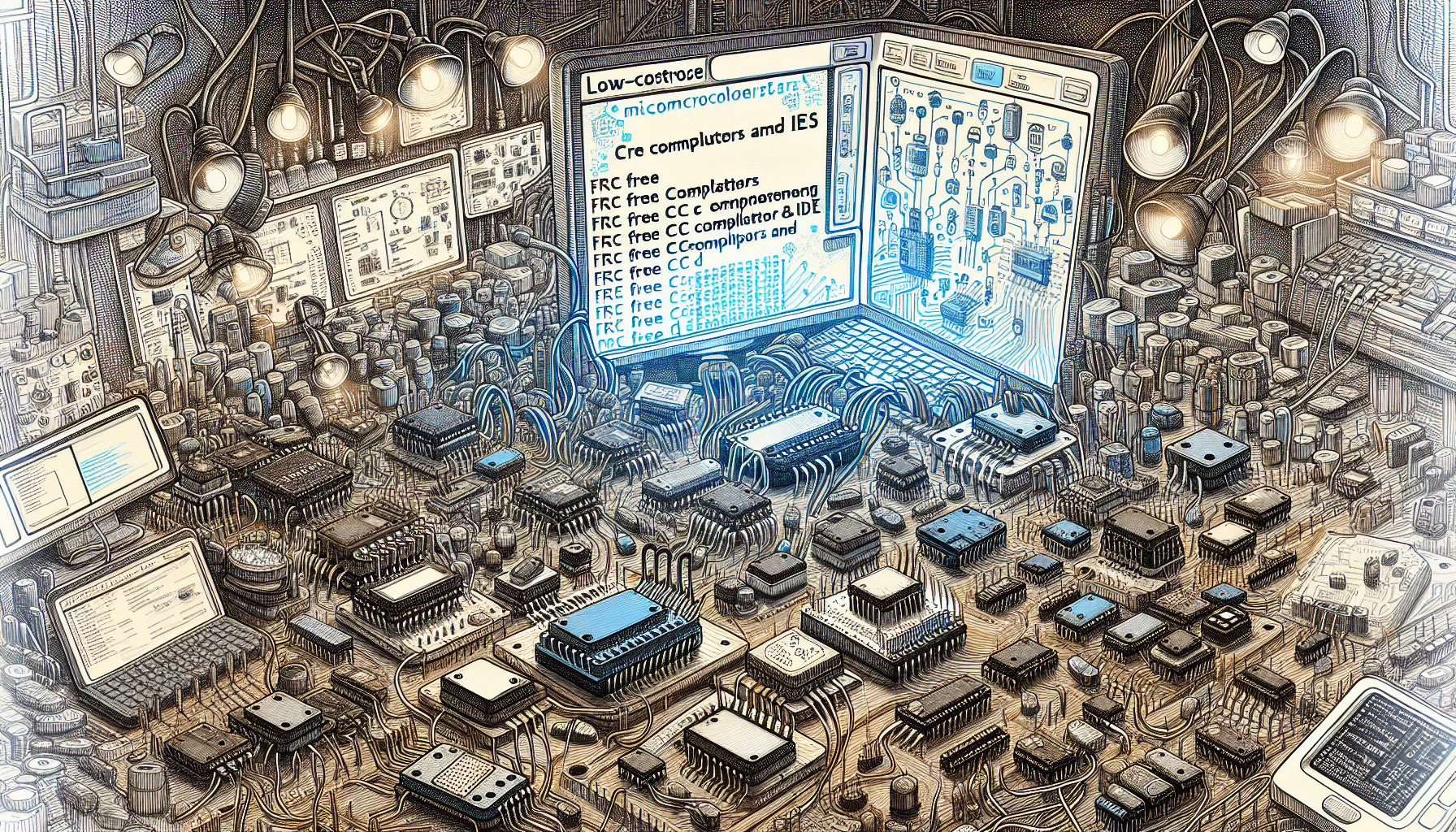 Illustration of development tools for low-cost MCUs