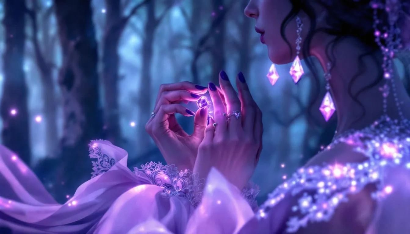 A person caring for amethyst jewellery.