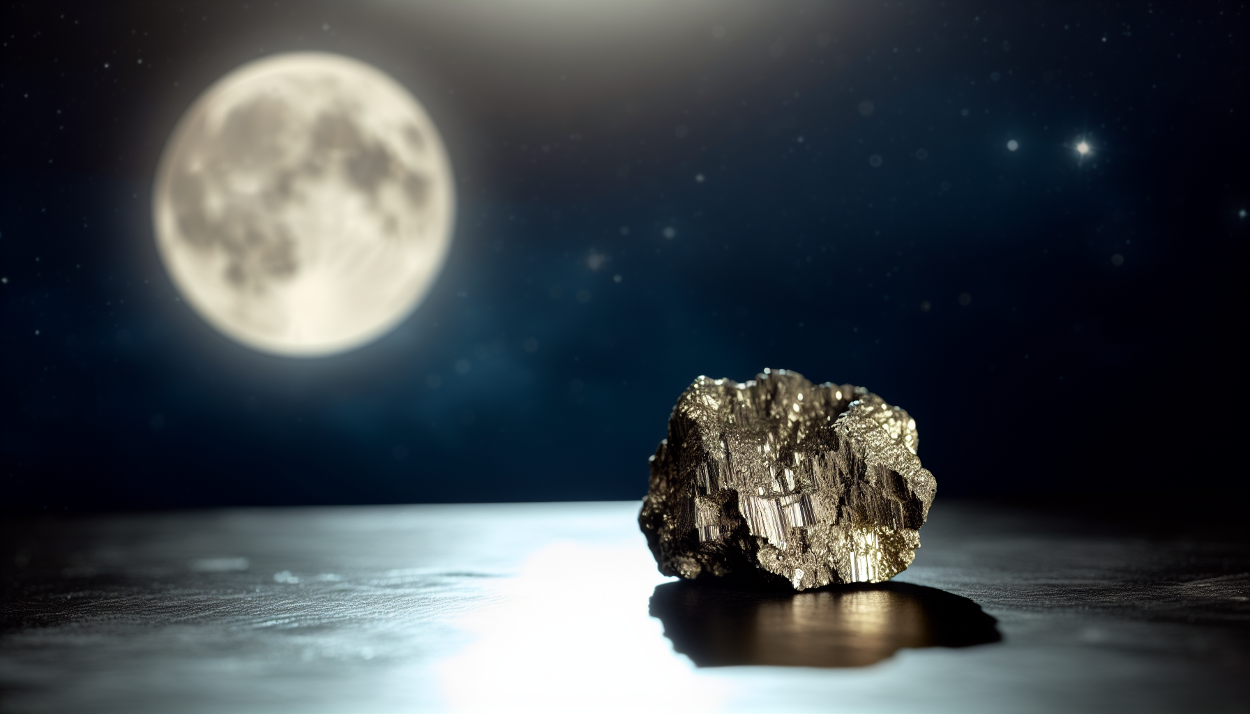 Charging pyrite under moonlight