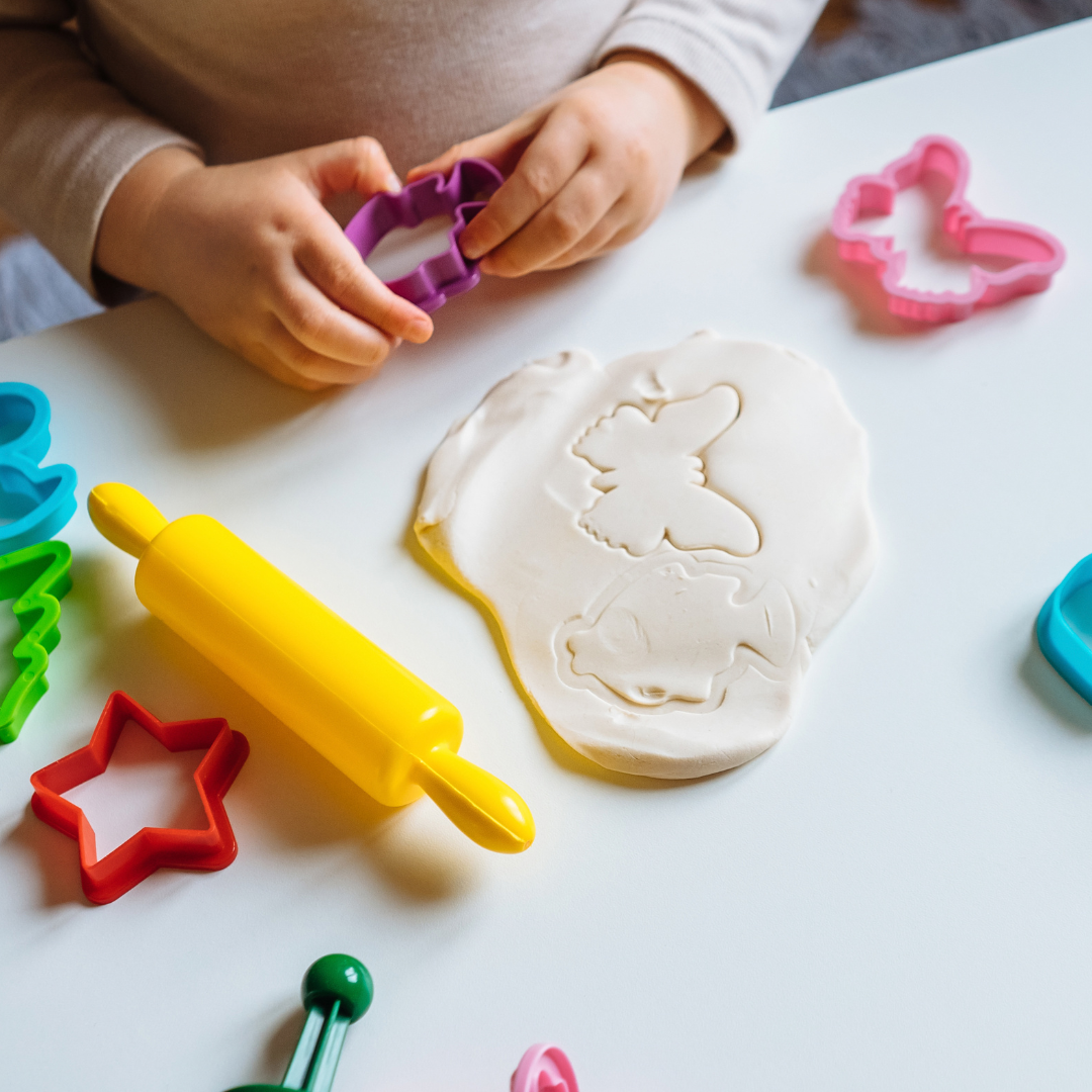 playdough and cookie cutters