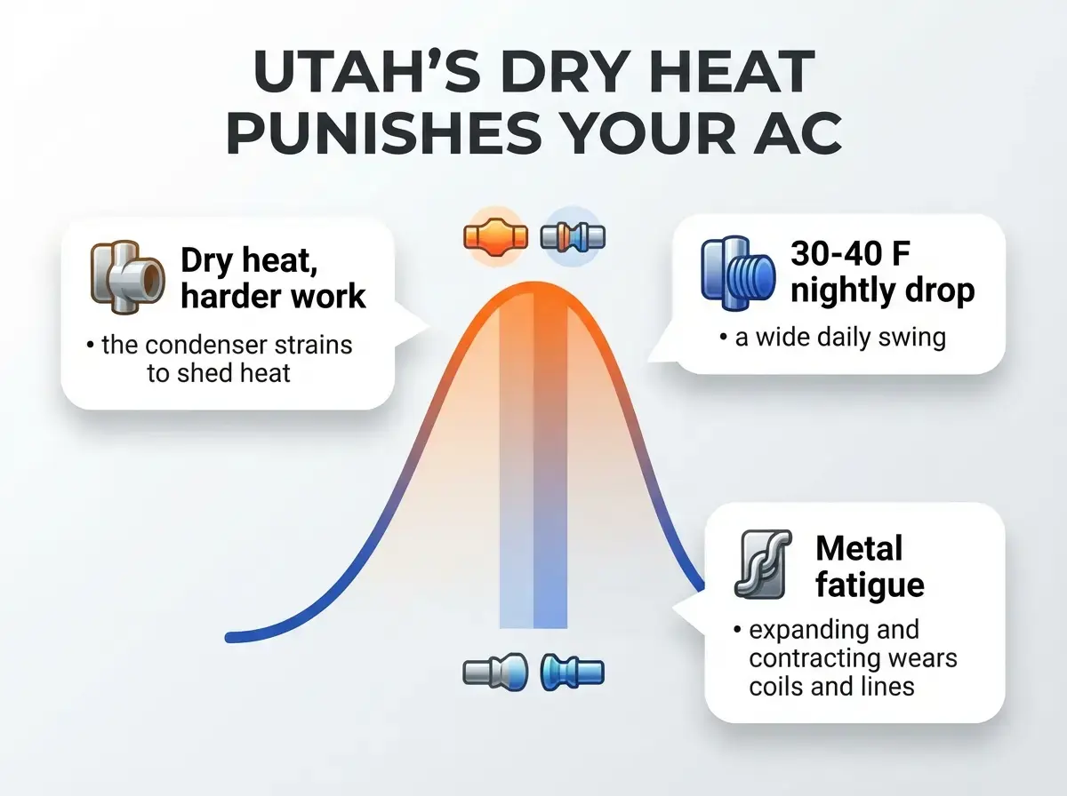 Utah's Dry Heat and Temperature Swings