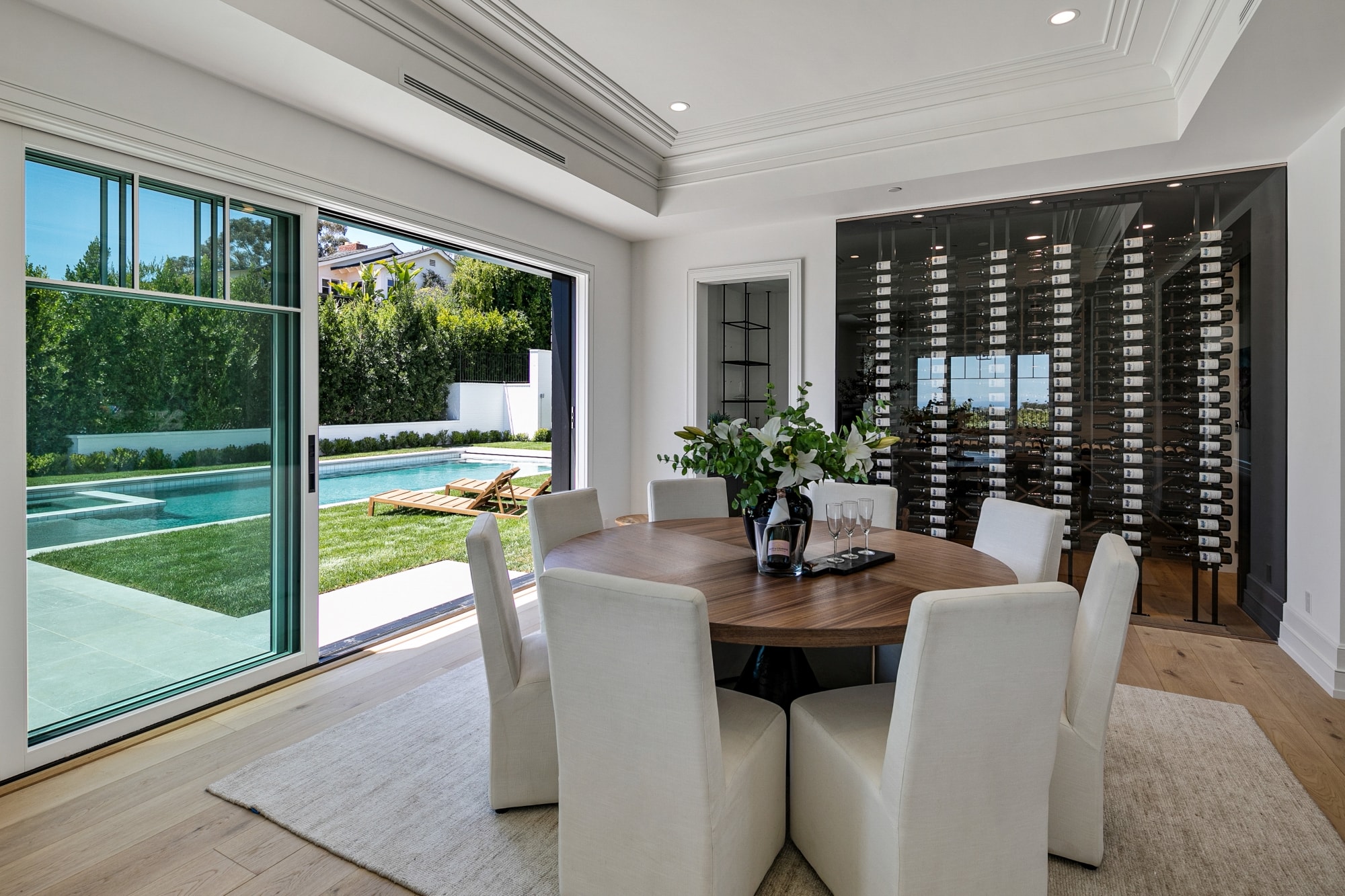 floor to ceiling wine racks