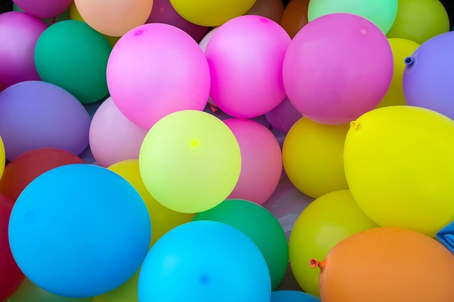 happy birthday, balloons, colorful