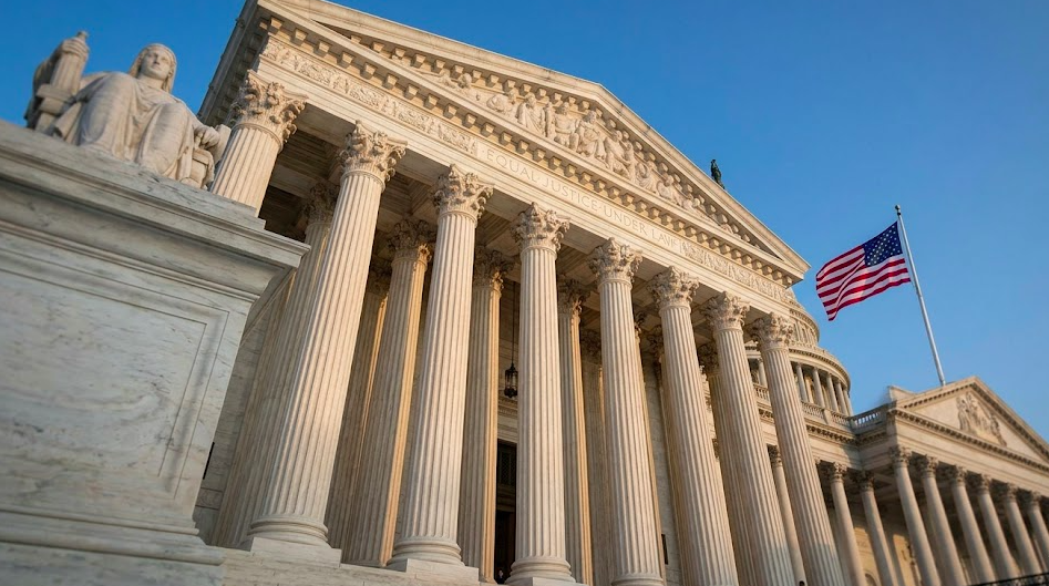 United States Supreme Court building representing GPS tracking legal precedent from United States v. Jones