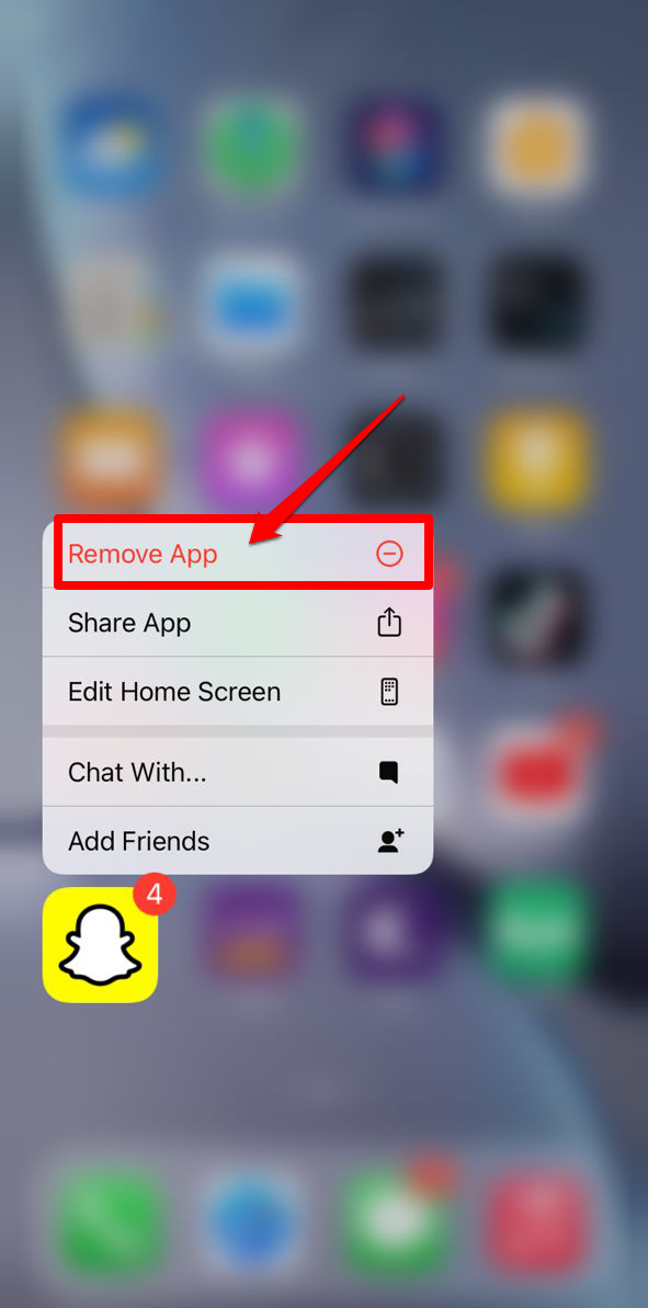 Removing app option for iPhone users
