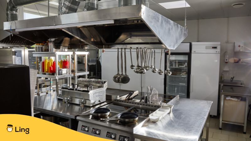 Professional Kitchen in Restaurant. Modern Equipment and Devices