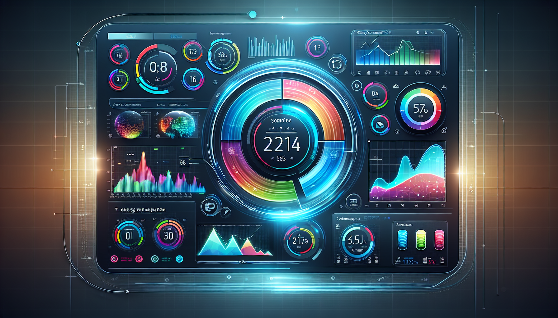 An illustration of real-time energy consumption data visualization.