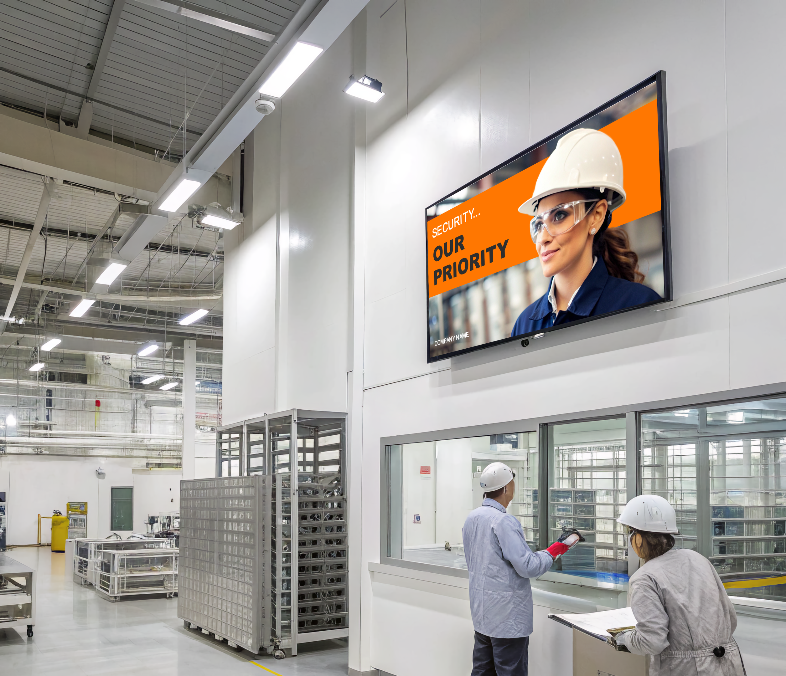digital signage software for manufacturing mean in industrial environments 