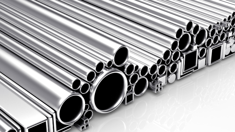 metal tubes of different designs