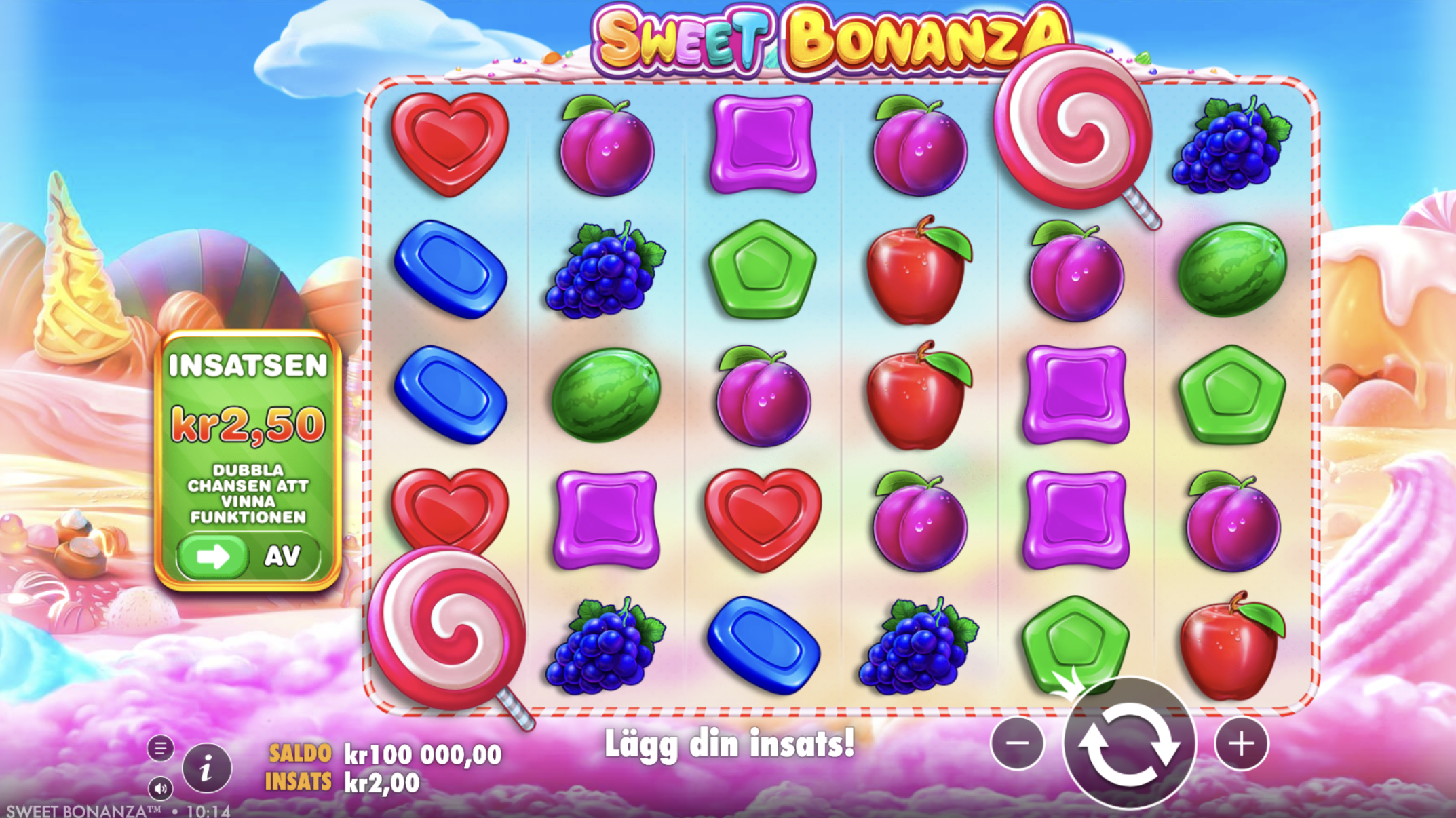 Sweet Bonanza slot med köp bonus och free spins – spela populära slots på online casino i Sverige