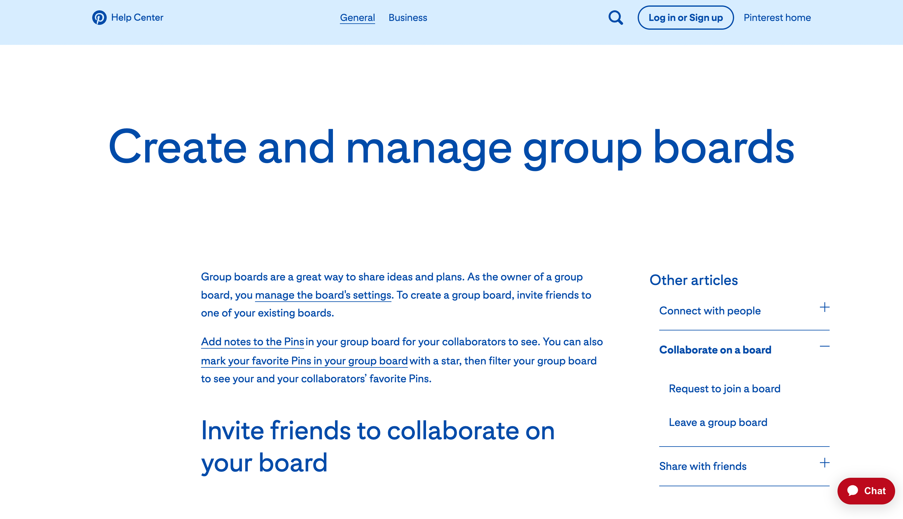 create and manage group boards