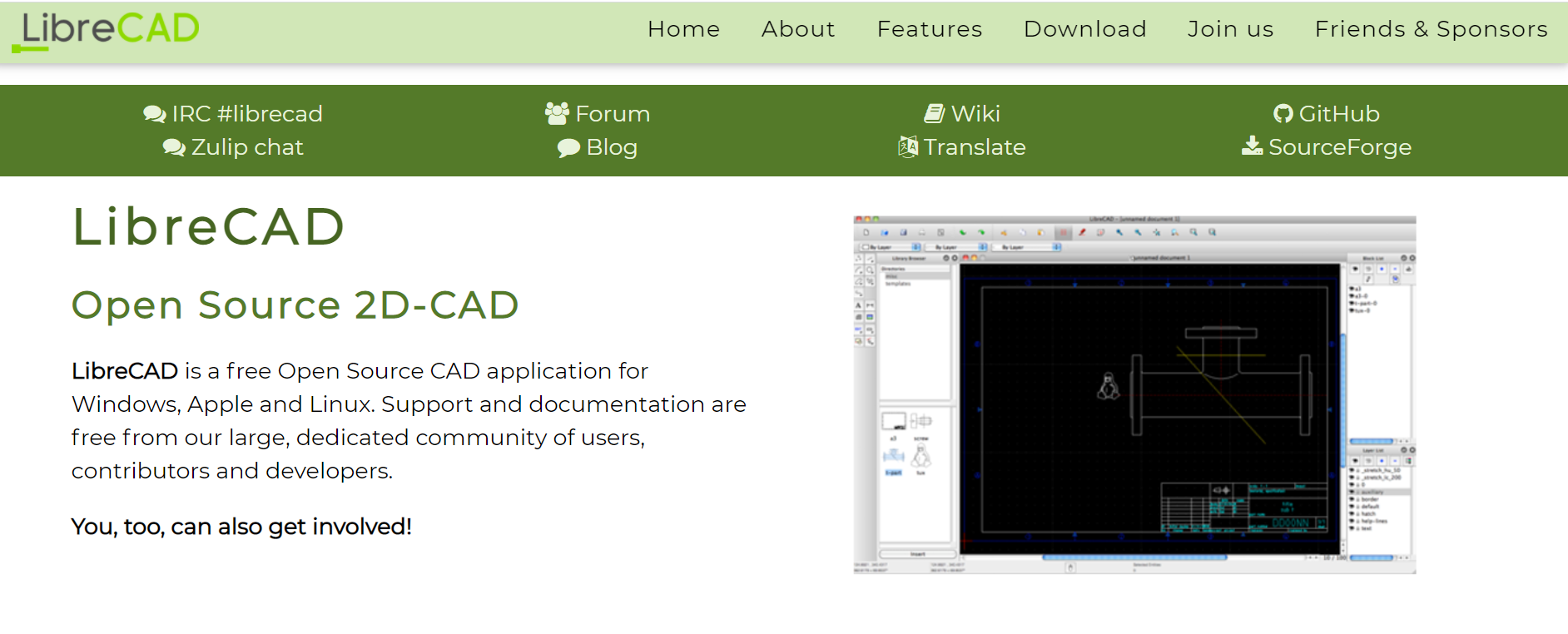 librecad library architecture