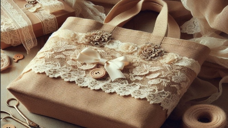 lacing burlap bags