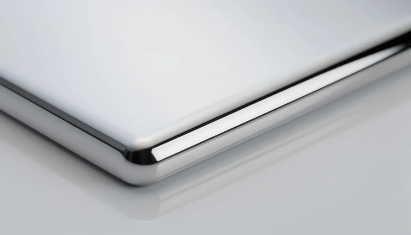 The image features a close-up view of a polished stainless steel surface, showcasing its mirror finish quality. This high-quality austenitic stainless steel, specifically 316L, is known for its excellent corrosion resistance, making it ideal for use in corrosive environments such as marine and petrochemical applications.