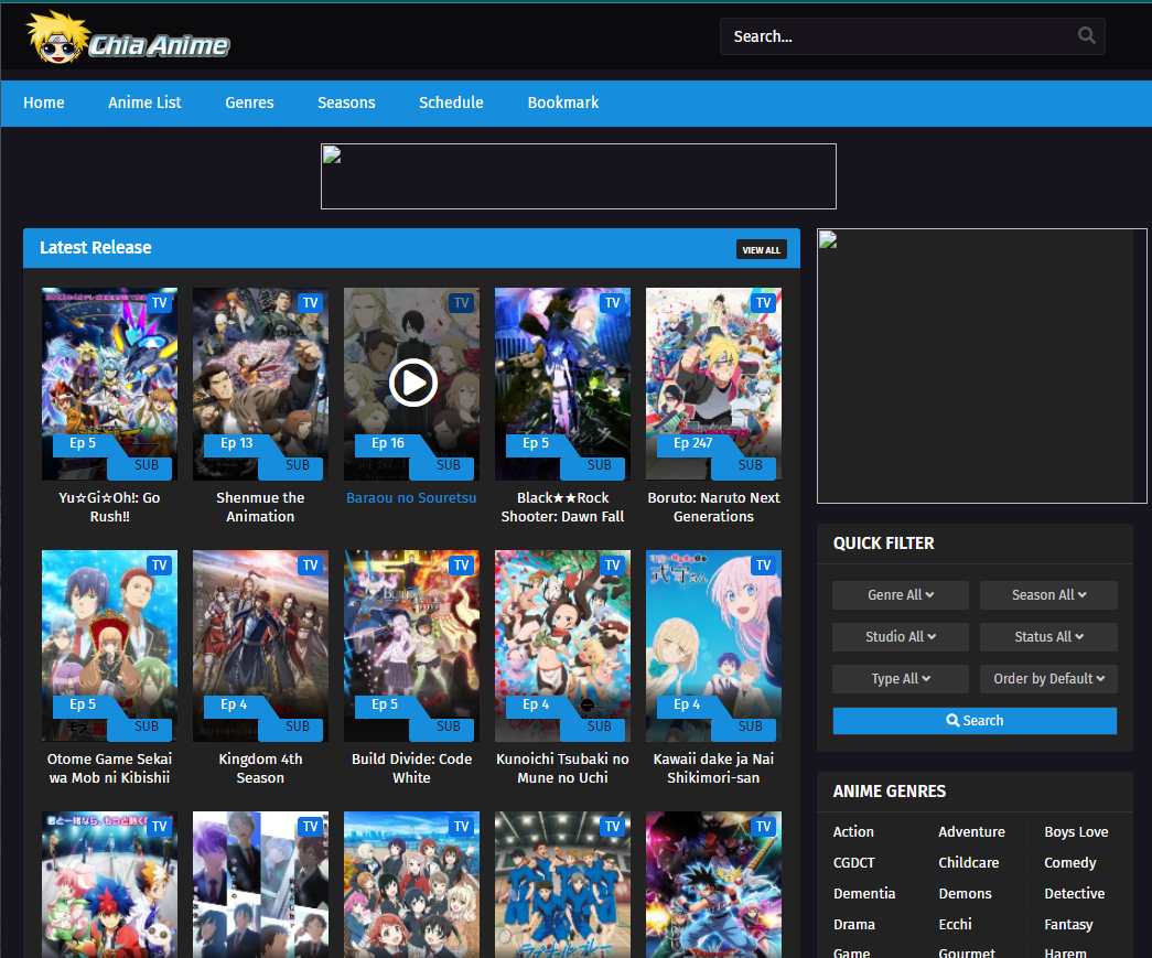 chianime home page