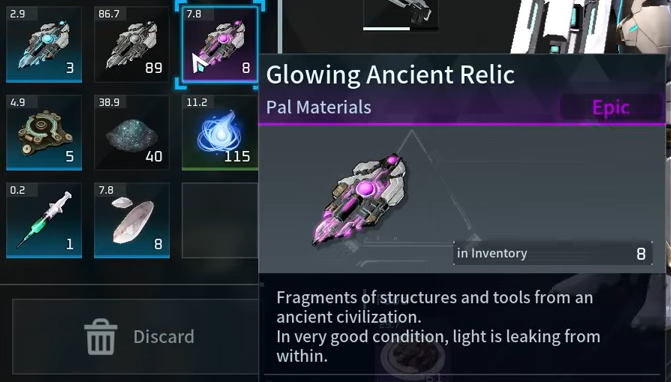 Ancient Relic in palworld 1.0