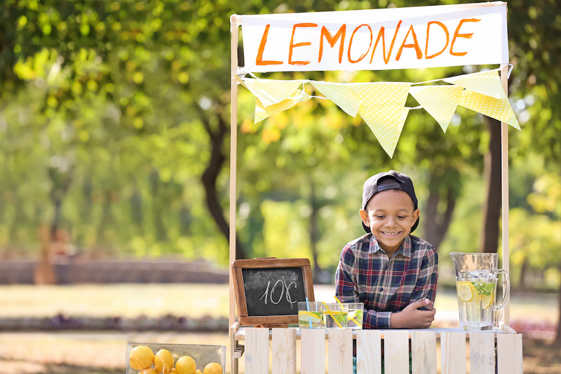 Entrepreneur in training. The young web entrepreneurs of tomorrow might be running lemonade stands today. 