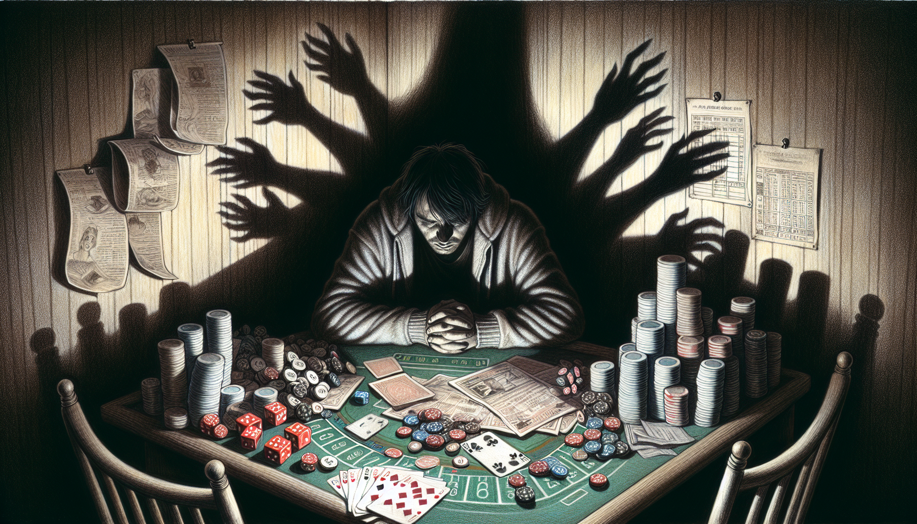 Illustration of a person experiencing stress and anxiety