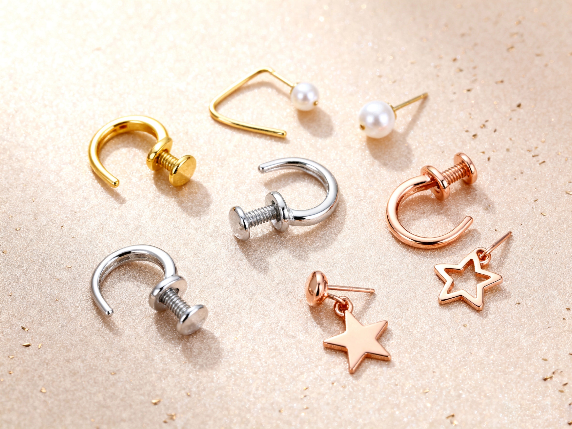 Clip on earrings make beautiful women's earrings styles for people without pierced ears.