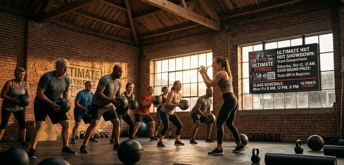 digital signage software improve marketing in fitness centers