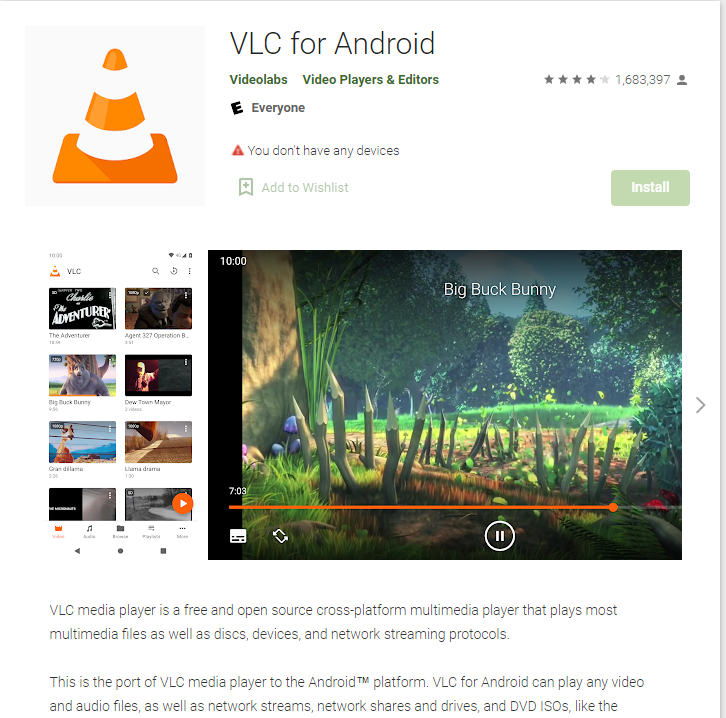 vlc player apps for android tv