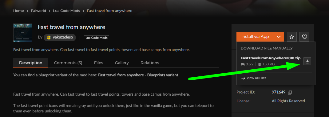 curseforge palworld mods